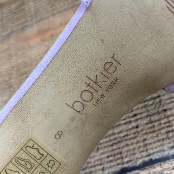 Botkier New York Purple Suede Leather Tassel Slingback Heel Womens 8 Peep Toe - Picture 12 of 16